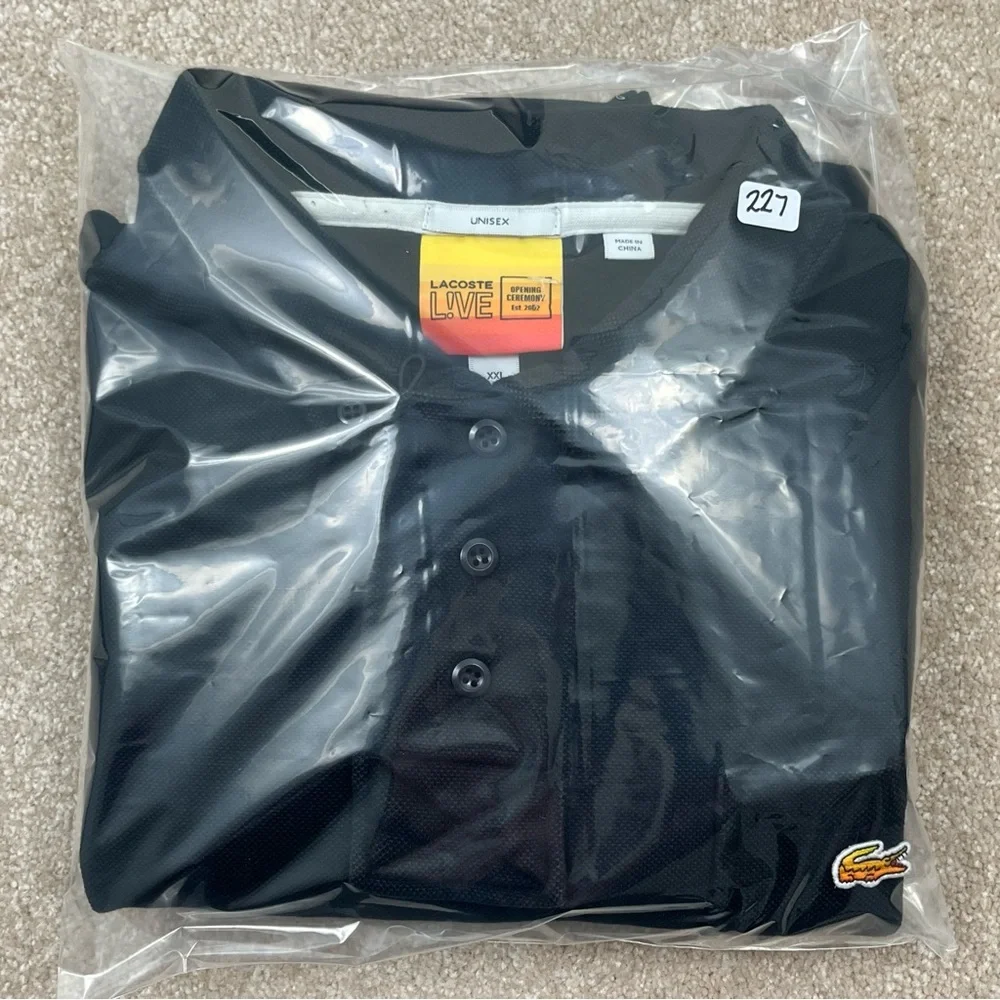 Lacoste Live Shirt Adult XXL Black Fleece Lined Polo Casual Preppy Unisex - Picture 15 of 15
